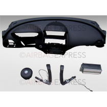 Airbag (set) Mercedes-Benz C-klasse voor 4-deurs, sedan BJ: 2014-heden, Standaard stuurwiel, Zonder Head-up display, Leder dashboard