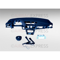 Airbag (set) Mercedes-Benz CLA-klasse voor 4-deurs, sedan BJ: 2013-heden, Sport stuurwiel, Dashboard met Rood sticksel