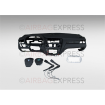 Airbag (set) Mercedes-Benz CLA-klasse Shooting Brake voor 5-deurs, stationwagon BJ: 2015-2016, Standaard stuurwiel, Dashboard met Rood sticksel