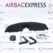 Airbag (set) Mini Clubman voor 4-deurs, stationwagon BJ: 2010-2015, 3-spaaks stuurwiel, Airbag bestuurder met Zwarte ring