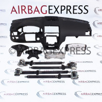 Airbag (set) Mercedes-Benz C-klasse Coupé voor 2-deurs, coupé BJ: 2015-heden, Standaard stuurwiel, Zonder Head-up display, Leder dashboard