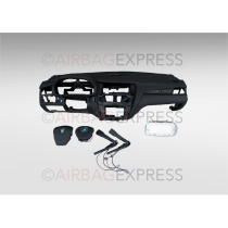 Airbag (set) Mercedes-Benz C-klasse Estate voor 5-deurs, stationwagon BJ: 2007-2011, 4-spaaks stuurwiel, Stuurwielbediening met 12 knoppen