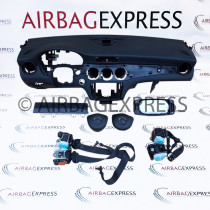 Airbag (set) Mercedes-Benz CLA-klasse Shooting Brake voor 5-deurs, stationwagon BJ: 2016-heden, Sport stuurwiel, Dashboard met Geel sticksel