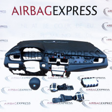 Airbag (set) BMW 2-serie Active Tourer voor 5-deurs, mpv BJ: 2014-heden, Navigatiesysteem Business - Professional, Met Head-up display, dashboard met siernaad blauw