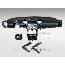 Airbag (set) Mini Paceman voor 3-deurs, suv/crossover BJ: 2014-heden, 3-spaaks stuurwiel, Airbag bestuurder met Zilveren ring