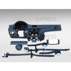Airbag (set) Mercedes-Benz GLA-klasse voor 5-deurs, hatchback BJ: 2014-heden, Standaard stuurwiel, Dashboard met Rood sticksel