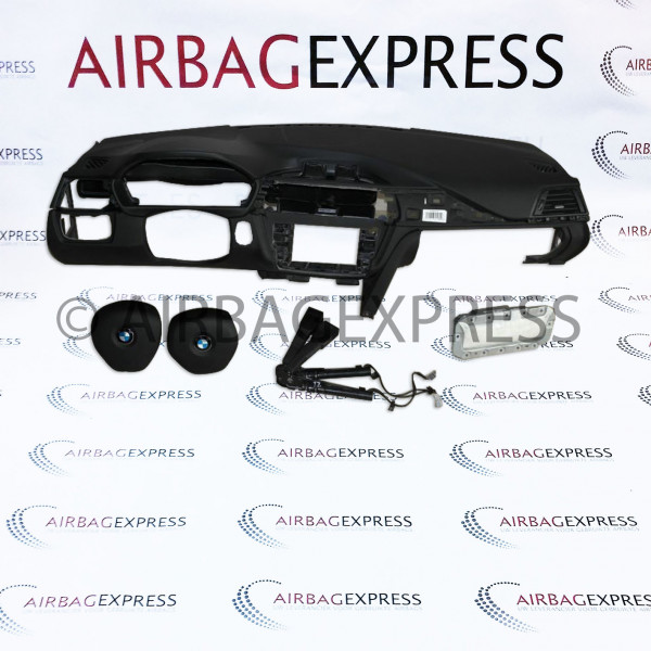 Airbag (set) BMW 3-serie touring voor 5-deurs, stationwagon BJ: 2012-2015, Standaard stuurwiel, Zonder navigatie, Met centerspeaker, Met Head-up display