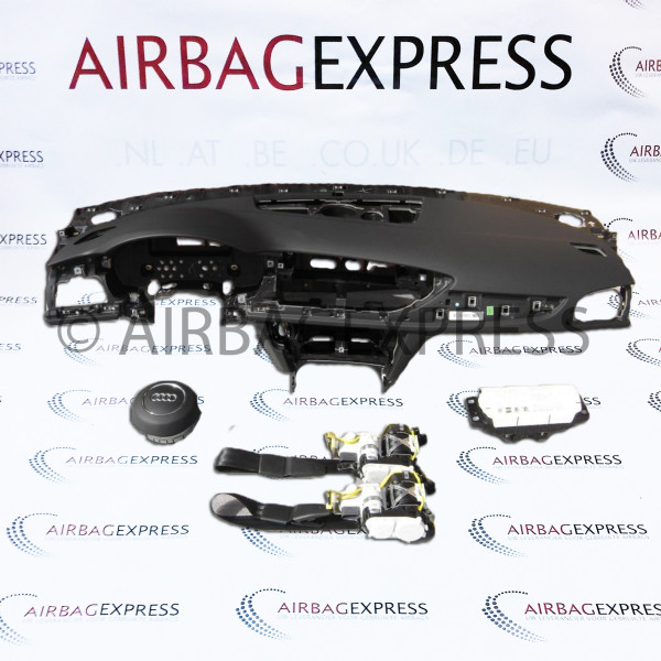 Airbag (set) Audi A6 Avant voor 5-deurs, stationwagon BJ: 2011-2014, 4-spaaks stuurwiel, Zonder Head-up display