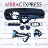 Airbag (set) Mercedes-Benz CLA-klasse Shooting Brake voor 5-deurs, stationwagon BJ: 2015-2016, Standaard stuurwiel, Dashboard met Geel sticksel